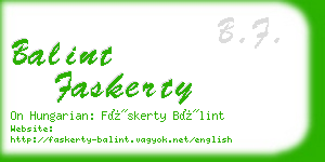 balint faskerty business card